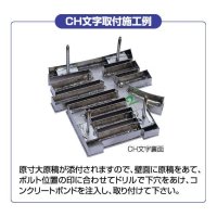 画像1: 丸三タカギ　CH（チャンネル）文字（看板）　ステンレスヘアライン　100ミリ〜500ミリで対応（1文字分のお値段設定）