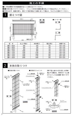 画像6: 四国化成 EMF1F型 スチールメッシュフェンス (6)