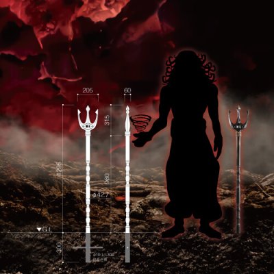 画像5: 美濃クラフト KAIOH-1 男前表札 海王の三叉槍 (5)