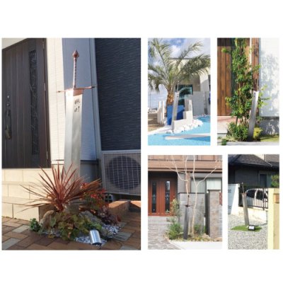 画像5: 美濃クラフト YSK-1伝説の聖剣/YSH-1石碑 男前表札 (5)