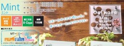 画像4: 丸三タカギ　MT-KG-12（2色）　スマイル　ミント（SMILE　Mint）表札 (4)