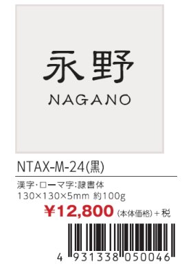 画像2: 丸三タカギ NTAX-M-24(黒) LIXIL(リクシル) アクシィ1型 アクリル表札 (2)