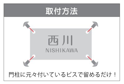画像3: 四国化成 アルディ門柱用表札 丸三タカギ NSIF-A-23(2色) アクリル表札 (3)