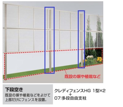 画像1: 四国化成　07・08　多段自由支柱（クレディフェンスHG1〜5B型　PPA1型〜4型専用） (1)