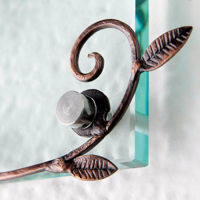 画像2: 美濃クラフト GX-37 フラットガラス表札 150角 (2)