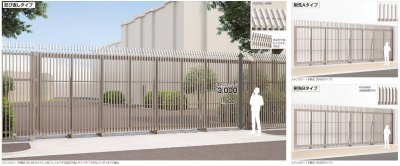 画像5: 四国化成 ユニットラインGT3型 直格子タイプ 忍び返し・剣先タイプ(手動式 電動式) (5)