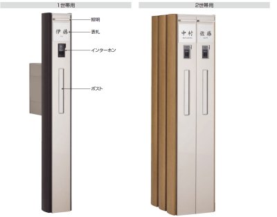 画像1: 四国化成　ファミーユ門柱1型 (1)