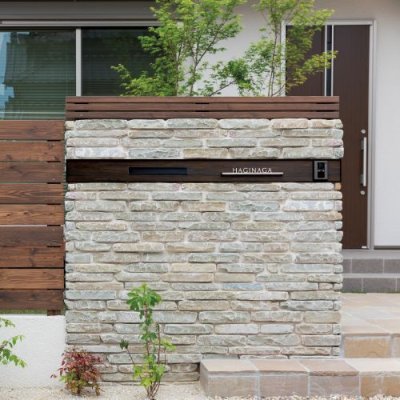 画像3: 美濃クラフト WAL-40- 埋め込みボックスサイン+口金ポスト+インターホン ウォールアート (3)