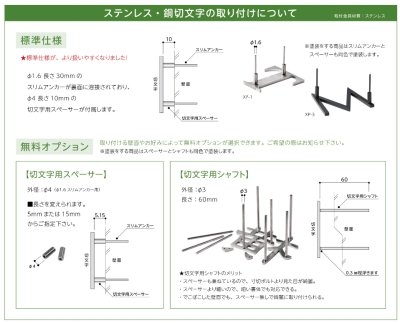 画像9: 美濃クラフト XP-14(1文字あたりのお値段です) ステンレス切り文字 プリモ Primo (9)