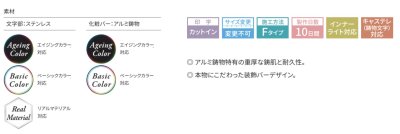 画像5: 丸三タカギ　EUC1-O1-O1　Euro Cast（ユーロキャスト）　IELOGO表札 (5)