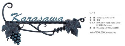 画像2: 丸三タカギ　CLI4-3　Classic Iron（クラシックアイアン）　IELOGO　表札 (2)