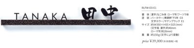 画像2: 丸三タカギ RLFW-O3-E1 Relief(レリエフ) IELOGO表札 (2)