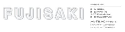 画像2: 丸三タカギ　SLD-M6　Solid Sign（ソリッド　サイン）　IELOGO表札　1文字の金額です。 (2)