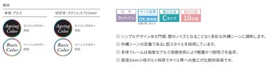 画像8: 丸三タカギ　FRL1-E1-E1-R　Framix-L（フレイミックス-L）   IELOGO表札 (8)