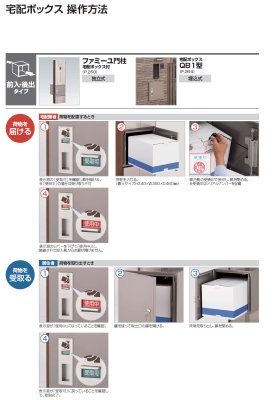 画像5: 四国化成 ファミーユ門柱1型 宅配ボックス付き (5)