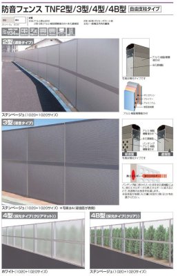 画像2: 四国化成　防音フェンス　TNF2型　TNF3型　TNF4型　TNF4B型　自由支柱タイプ (2)