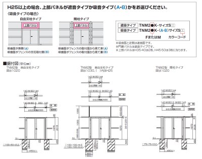 画像3: 四国化成 TNM2型 遮音タイプ 自由支柱タイプ 門柱タイプ (3)