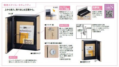画像3: ユニソン Vico ヴィコ WH PAT. 壁付けポスト (3)