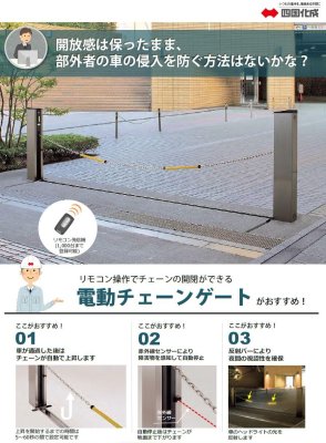 画像7: 四国化成 電動チェーンゲートS1型(ステンレス) (7)