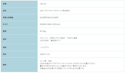 画像2: 福彫　LEK-10　ステンレス板切抜き　LED　BRIGHTSIGN　LEDブライドサイン (2)