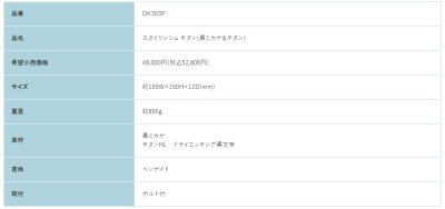 画像2: 福彫 DK303P 黒ミカゲ&チタン STYLISH TITAN スタイリッシュチタン (2)