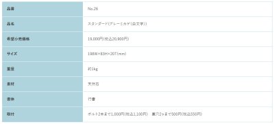 画像2: 福彫　NO.26　グレーミカゲ　STANDARD　スタンダード表札 (2)