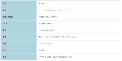 画像2: 福彫 IR-115 NEW BRASS IRON ニューブラスアイアン・レーザーカット文字表札 (2)