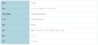 画像2: 福彫 IR-106 NEW BRASS IRON ニューブラスアイアン・レーザーカット文字表札 (2)