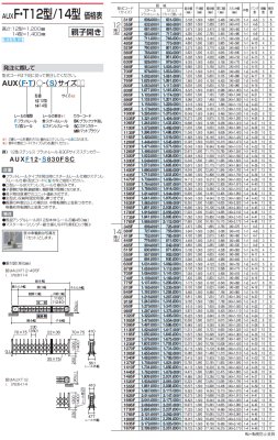 画像9: 四国化成 AUX F→フラットレール T→ 凸型 C→固定キャスター J→自在キャスタータイプ 12型 14型 16型 18型 (9)
