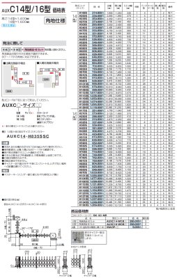 画像18: 四国化成 AUX F→フラットレール T→ 凸型 C→固定キャスター J→自在キャスタータイプ 12型 14型 16型 18型 (18)