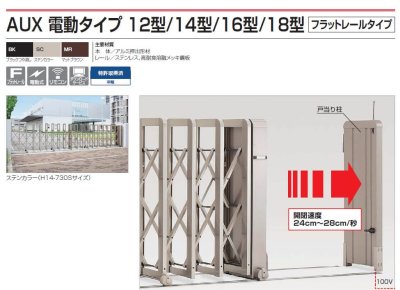 画像2: 四国化成　AUX　電動タイプ　12型　14型　16型　18型　フラットレールタイプ (2)