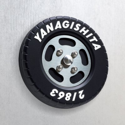 画像2: 美濃クラフト　TIR-1　タイヤ表札　TIRE　NAMEPLATE　 (2)