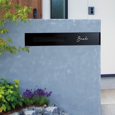 画像2: 美濃クラフト WAL-14- 埋め込みボックスサイン+口金ポスト+インターホン ウォールアート (2)