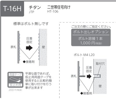 画像6: 美濃クラフト JTP-13 チタン TITAN表札 (6)
