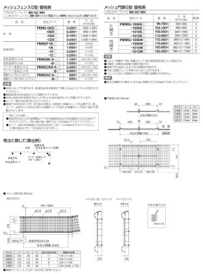画像3: 四国化成　メッシュフェンスG型　自由支柱タイプ　メッシュ門扉G型 (3)