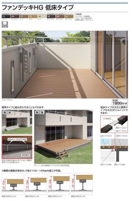 画像13: 四国化成 ファンデッキHG SG HG低床タイプ スロープユニット ハイパーフェンス・門扉 ハイパーテーション デッキフェンス FDフェンス 袖門扉1型 2型 3型 セイフティビームFD型 SU型 SJ型 (13)