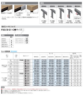画像12: 四国化成 ファンデッキHG SG HG低床タイプ スロープユニット ハイパーフェンス・門扉 ハイパーテーション デッキフェンス FDフェンス 袖門扉1型 2型 3型 セイフティビームFD型 SU型 SJ型 (12)