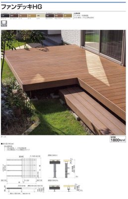 画像9: 四国化成 ファンデッキHG SG HG低床タイプ スロープユニット ハイパーフェンス・門扉 ハイパーテーション デッキフェンス FDフェンス 袖門扉1型 2型 3型 セイフティビームFD型 SU型 SJ型 (9)