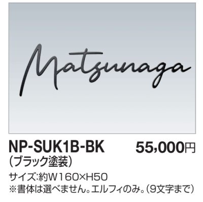 画像1: 四国化成　NP-SUK1B-BK　ステンレス切文字　ボルト仕様 (1)