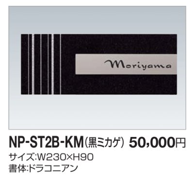 画像2: 四国化成　NP-ST2B-KM（黒ミカゲ）　ストーン表札 (2)