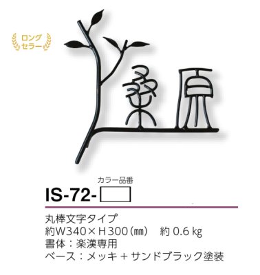 画像2: 美濃クラフト IS-72 アイアンクラフト表札 アイアンマン (2)
