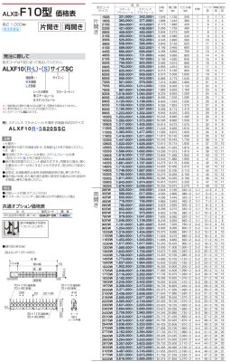 画像11: 四国化成 ALX II F→フラットレール  T→ 凸型 C→固定キャスター J→自在キャスタータイプ 10型 12型 14型 16型 18型 (11)