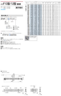 画像8: 四国化成 ATX F→フラットレール T→ 凸型 C→固定キャスター J→自在キャスタータイプ 10型 12型 14型 (8)
