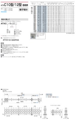 画像13: 四国化成 ATX F→フラットレール T→ 凸型 C→固定キャスター J→自在キャスタータイプ 10型 12型 14型 (13)