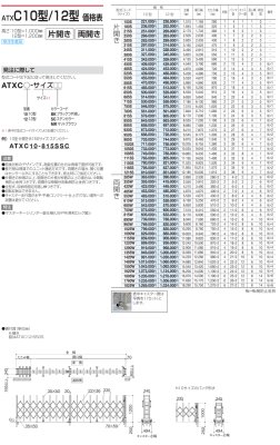 画像12: 四国化成 ATX F→フラットレール T→ 凸型 C→固定キャスター J→自在キャスタータイプ 10型 12型 14型 (12)