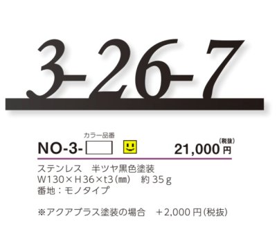 画像3: 美濃クラフト　NO-3-　No.　ナンバー　アドレスサイン (3)