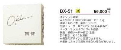 画像4: 美濃クラフト BX-51 ストライト Stright LED表札 ステンレス切り抜きタイプ (4)