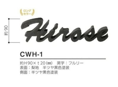 画像4: 美濃クラフト　CWH-1　鋳物文字　英字タイプ　アルミ鋳物表札　1文字の価格です。 (4)