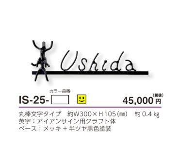 画像3: 美濃クラフト IS-25 アイアンクラフト表札 アイアンマン (3)