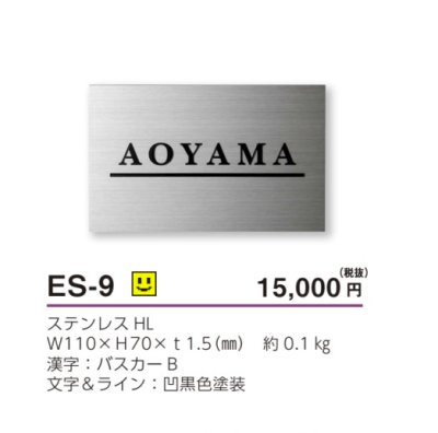 画像3: 美濃クラフト ES-9 小さなステンレス表札 小さな表札 (3)